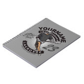 Angriff des personalisierten Lacrosse Player-Sport Notizblock (Linke Seite)