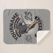 Angriff des personalisierten Lacrosse Player-Sport Sherpadecke (Vorderseite (Horizontal))