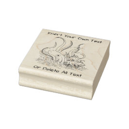 Angriff des Piratenschiffs Kracken Gummistempel