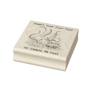 Angriff des Piratenschiffs Kracken Gummistempel