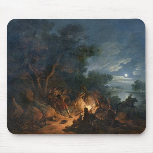 Angriff durch Räuber nachts, c.1770 Mousepad (Vorne)