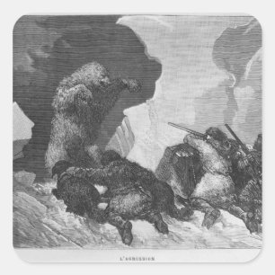 Angriff Quadratischer Aufkleber