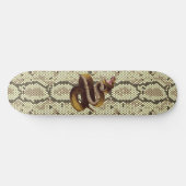 Angriff Rattle Schlange auf Imitate Snakeskin Rept Skateboard (Horizontal)
