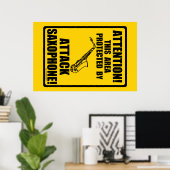 Angriff Saxophon Poster (Heimbüro)