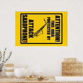 Angriff Saxophon Poster (Küche)