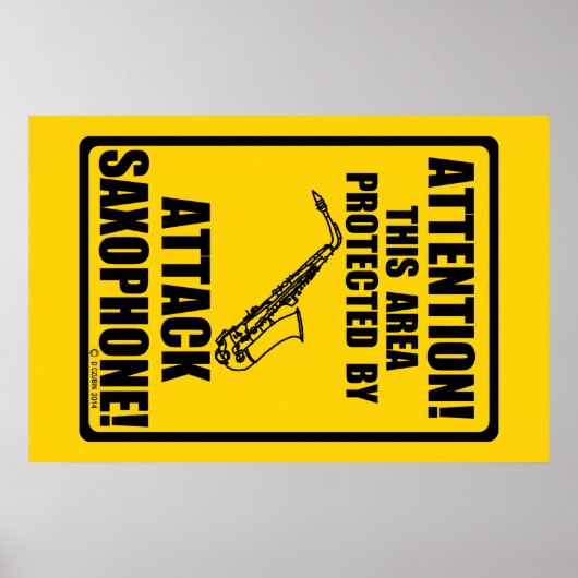 Angriff Saxophon Poster (Vorne)