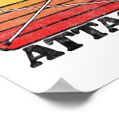 Angriff Vintagen X überquerte Lacrosse Sticks 80er Poster (Ecke)