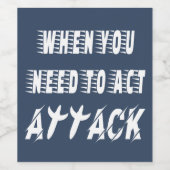 Angriff Weinetikett (Einzelnes Label)