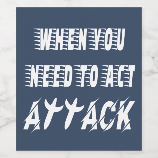 Angriff Weinetikett (Einzelnes Label)