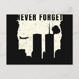 Angriffe-des-11.-September-Nie-vergessen Postkarte