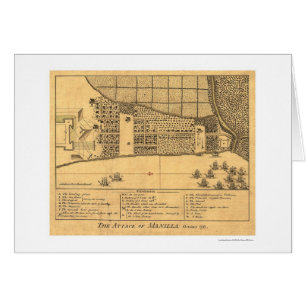 Angriffs-Karte 1762 Manilas Philippinen