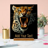 Angriffskopf von Leopard Acrylschild (Hochzeit)