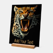 Angriffskopf von Leopard Acrylschild (Winkel)