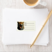 Angriffskopf von Leopard Adressaufkleber (Insitu)