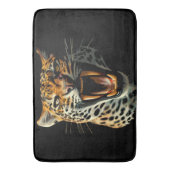 Angriffskopf von Leopard Badematte (Vorderseite Vertikal)