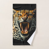 Angriffskopf von Leopard Badhandtuch Set (Handtuch)