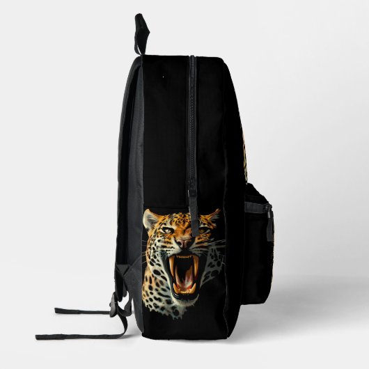 Angriffskopf von Leopard Bedruckter Rucksack (Links)