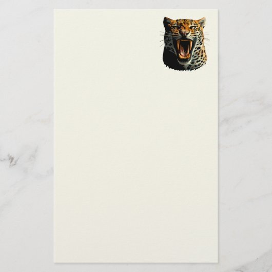 Angriffskopf von Leopard Briefpapier (Vorderseite)