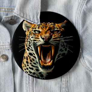 Angriffskopf von Leopard Button