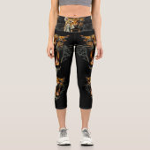 Angriffskopf von Leopard Capri Leggings (Vorderseite)