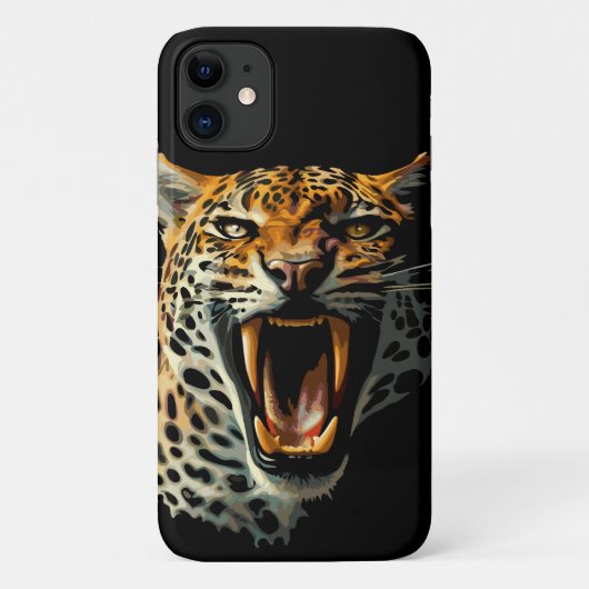 Angriffskopf von Leopard Case-Mate iPhone Hülle (Rückseite)