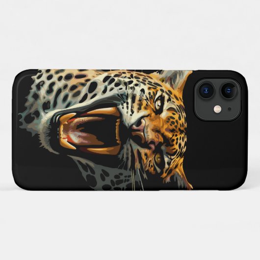 Angriffskopf von Leopard Case-Mate iPhone Hülle (Rückseite (Horizontal))