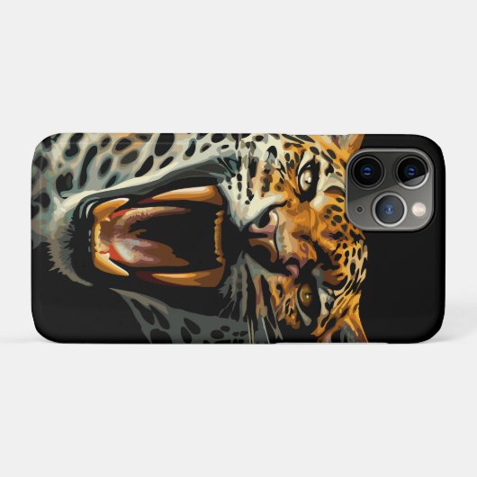 Angriffskopf von Leopard Case-Mate iPhone Hülle (Rückseite (Horizontal))