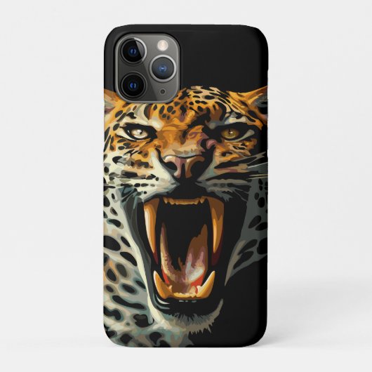 Angriffskopf von Leopard Case-Mate iPhone Hülle (Rückseite)