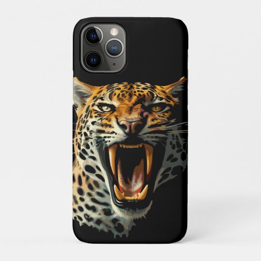 Angriffskopf von Leopard Case-Mate iPhone Hülle (Rückseite)