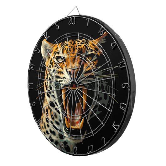 Angriffskopf von Leopard Dartscheibe (Vorderseite rechts)