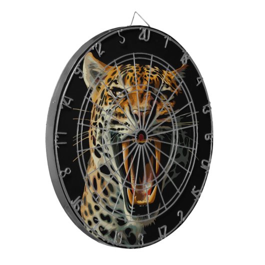 Angriffskopf von Leopard Dartscheibe (Vorderseite Links)