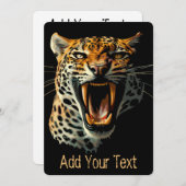 Angriffskopf von Leopard Einladung (Vorne/Hinten)