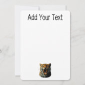 Angriffskopf von Leopard Einladung (Rückseite)