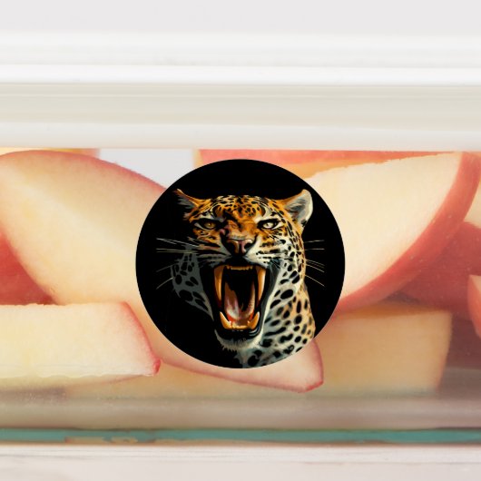 Angriffskopf von Leopard Etiketten (Befestigt)