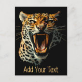 Angriffskopf von Leopard Feiertagspostkarte (Vorderseite)