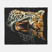Angriffskopf von Leopard Fleecedecke (Vorderseite (Horizontal))