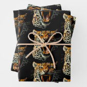Angriffskopf von Leopard Geschenkpapier Set (Beispiel)