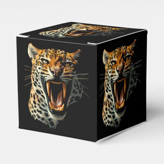 Angriffskopf von Leopard Geschenkschachtel (Vorderseite)