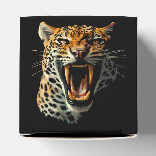 Angriffskopf von Leopard Geschenkschachtel (Oben)