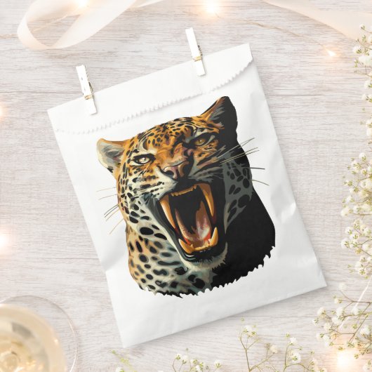 Angriffskopf von Leopard Geschenktütchen (Ausgeschnitten)