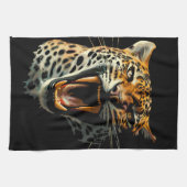 Angriffskopf von Leopard Geschirrtuch (Horizontal)