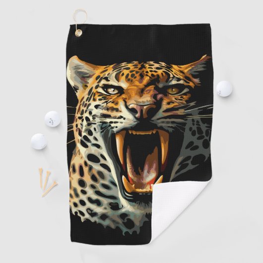 Angriffskopf von Leopard Golfhandtuch (Insitu)