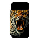 Angriffskopf von Leopard Incipio iPhone Geldbeutel-Hülle (Folio Vorderseite)