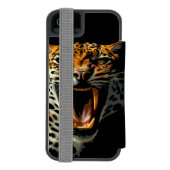 Angriffskopf von Leopard Incipio iPhone Geldbeutel-Hülle (Folio Rückseite)