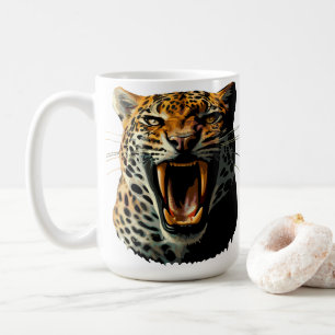 Angriffskopf von Leopard Kaffeetasse