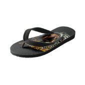 Angriffskopf von Leopard Kinderbadesandalen (Schrägansicht)