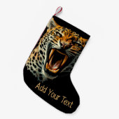Angriffskopf von Leopard Kleiner Weihnachtsstrumpf (Vorderansicht (hängend))