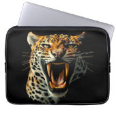 Angriffskopf von Leopard Laptopschutzhülle (Vorderseite)