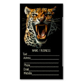 Angriffskopf von Leopard Magnetische Visitenkarte (Vorderseite Vertikal)