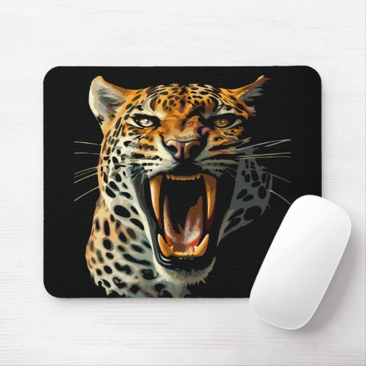 Angriffskopf von Leopard Mousepad (Mit Mouse)